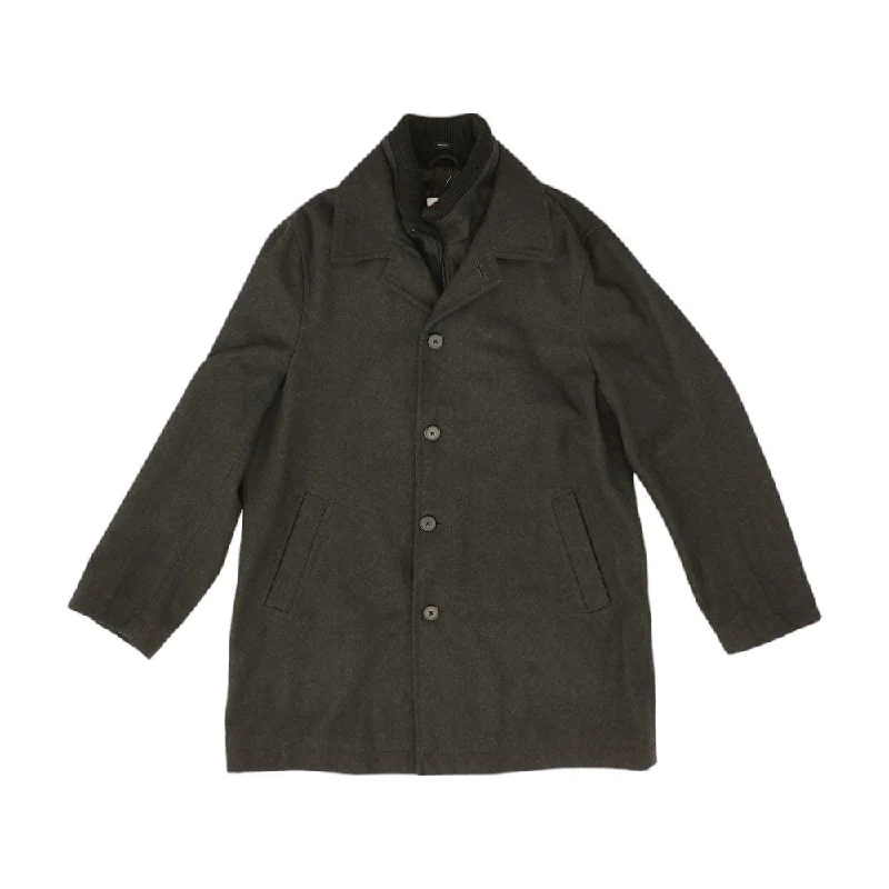 Charcoal Solid Topcoat Coat