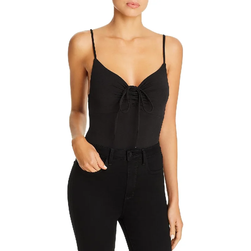 Tiger Mist Womens Halation Ruched Sleeveless Bodysuit