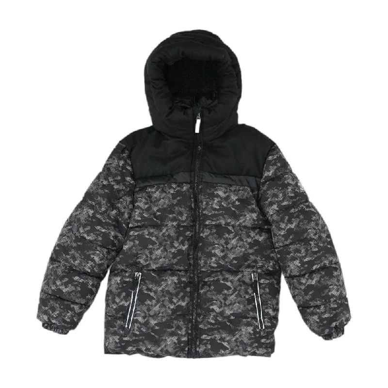 Black Camo Topcoat Coat