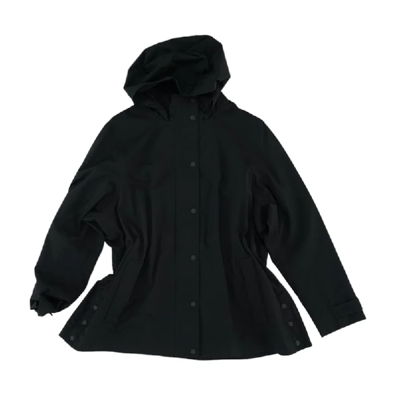 Black Solid Rain Coat
