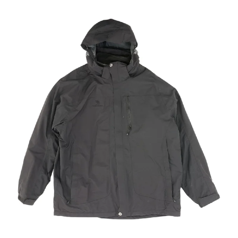 Black Solid Rain Coat