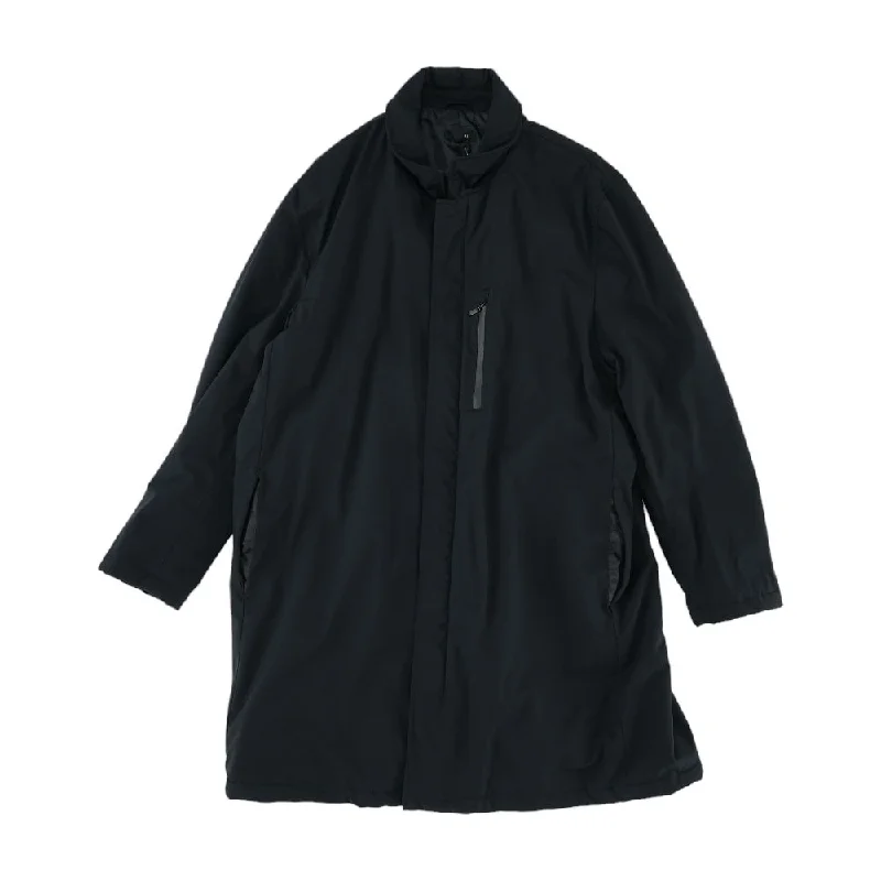 Black Solid Topcoat Coat