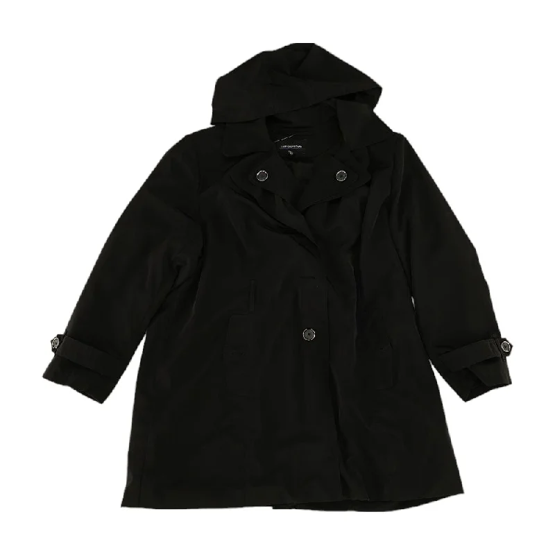 Black Solid Topcoat Coat