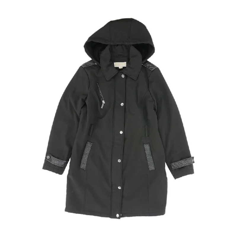 Black Solid Topcoat Coat
