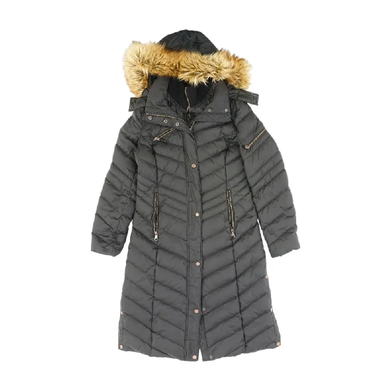 Black Solid Topcoat Coat
