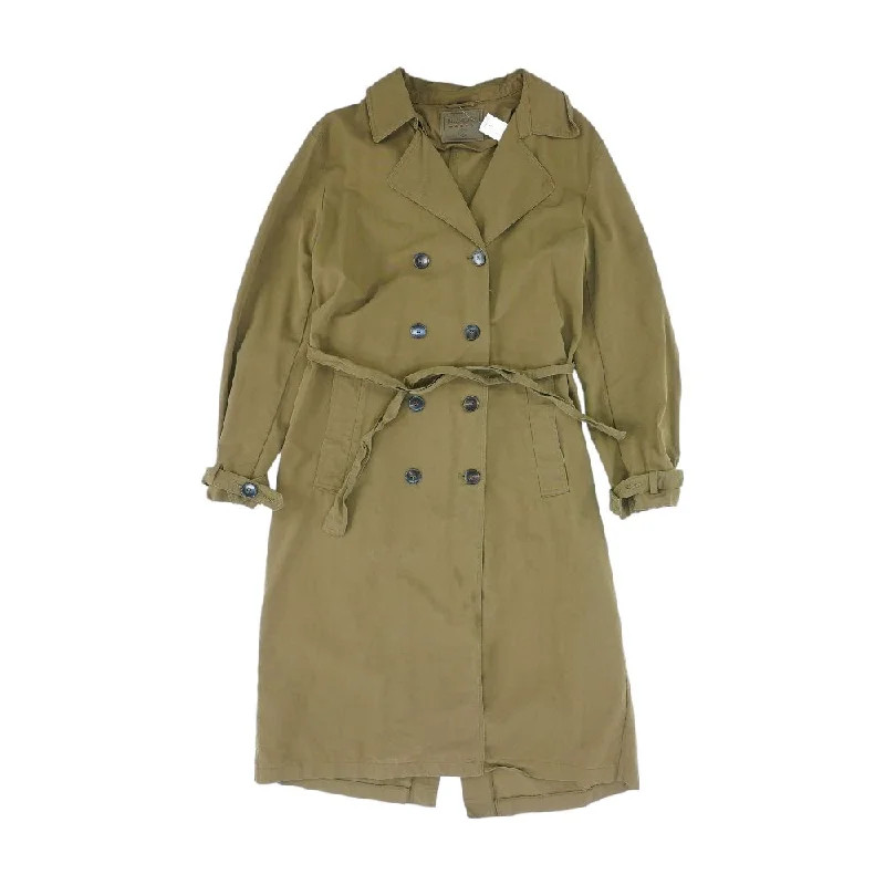 Brown Solid Topcoat Coat