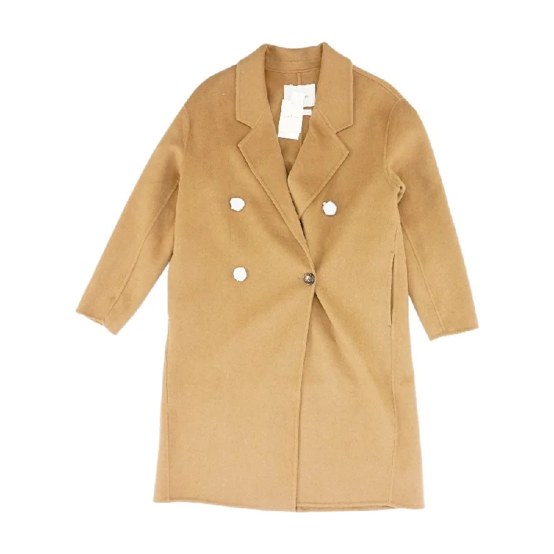 Brown Solid Topcoat Coat