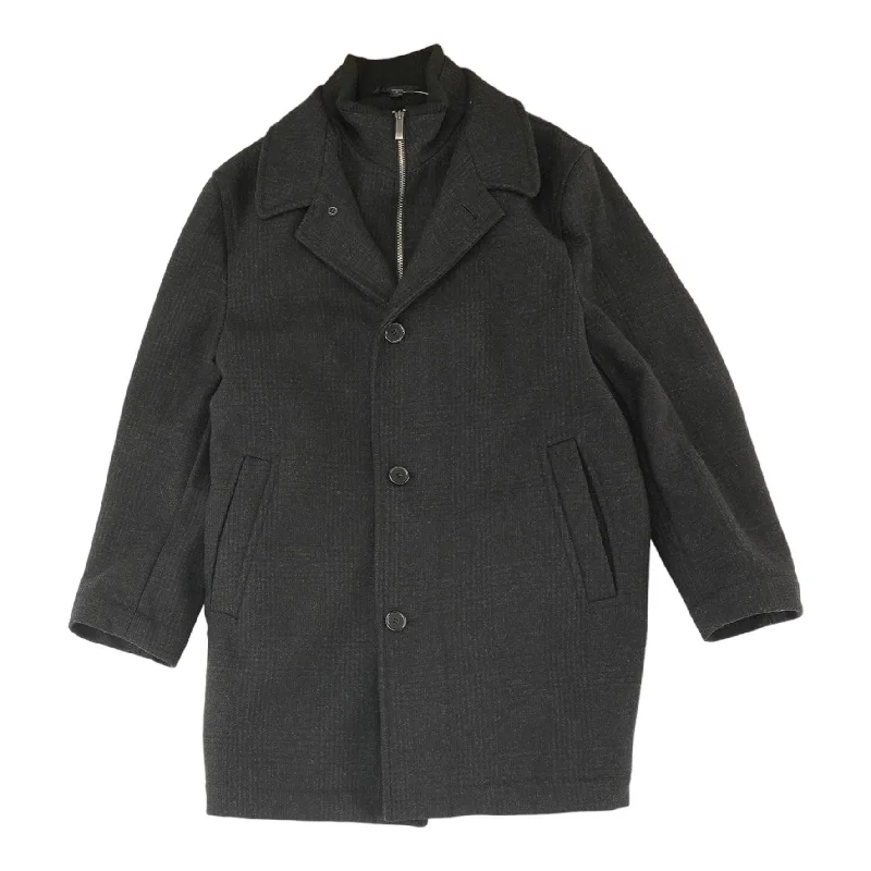 Charcoal Solid Topcoat Coat