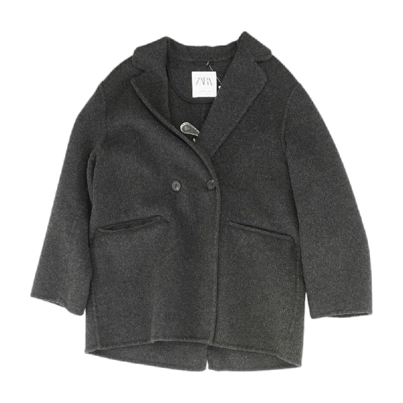 Charcoal Solid Topcoat Coat