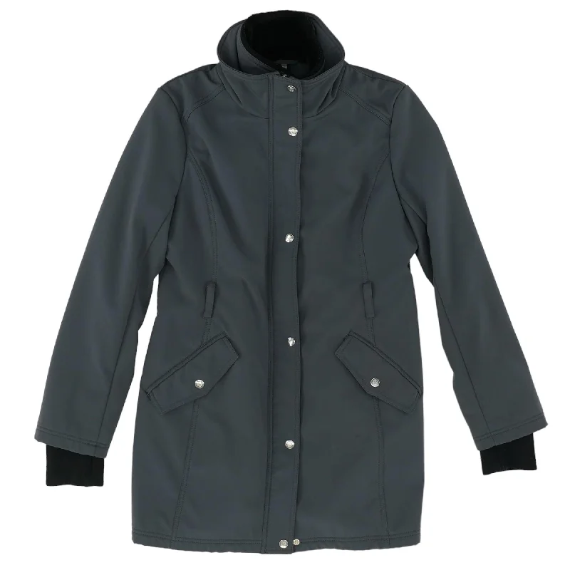 Gray Solid Lightweight Coat