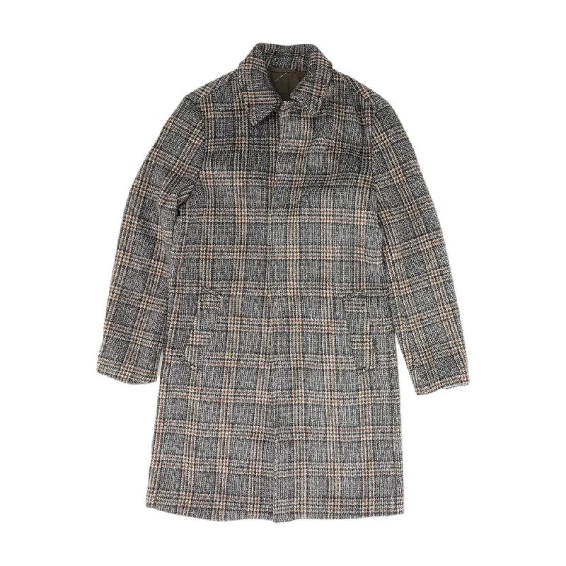 Multi Plaid Topcoat Coat