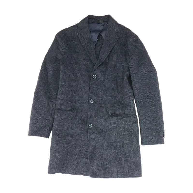Navy Plaid Coat
