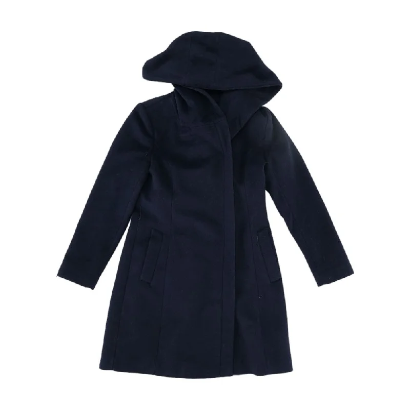 Navy Solid Topcoat Coat