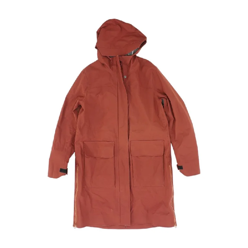 Red Solid Rain Coat
