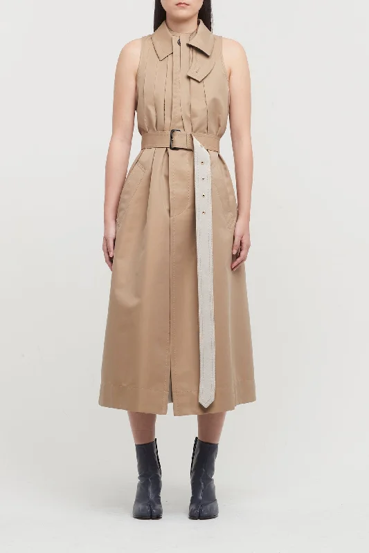 Sacai Nylon Cotton Gabardine Coat Dress
