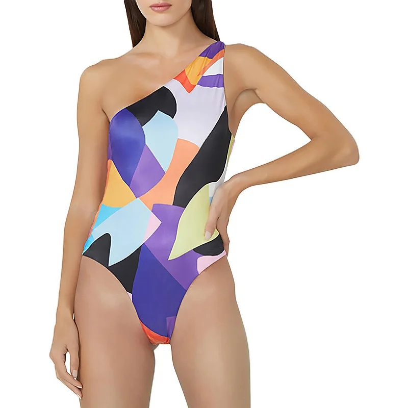 AFRM Womens Aeryn Colorblock One Shoulder Bodysuit