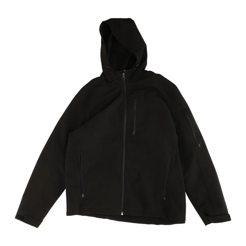 Black Solid Active Coat