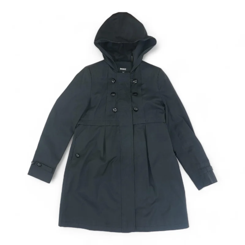 Black Solid Topcoat Coat