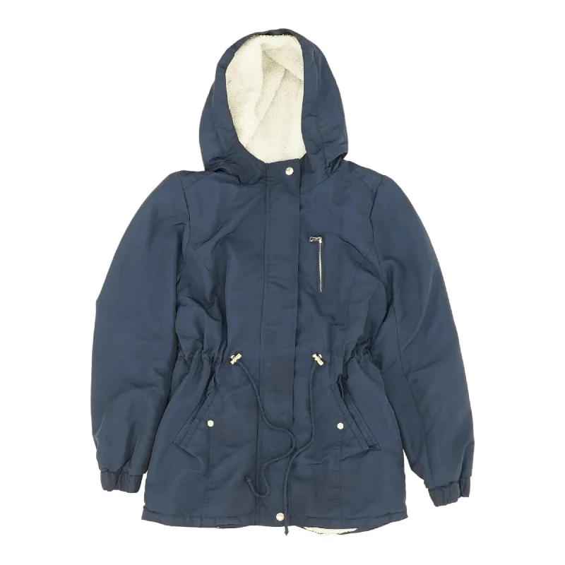 Blue Solid Lightweight Coat