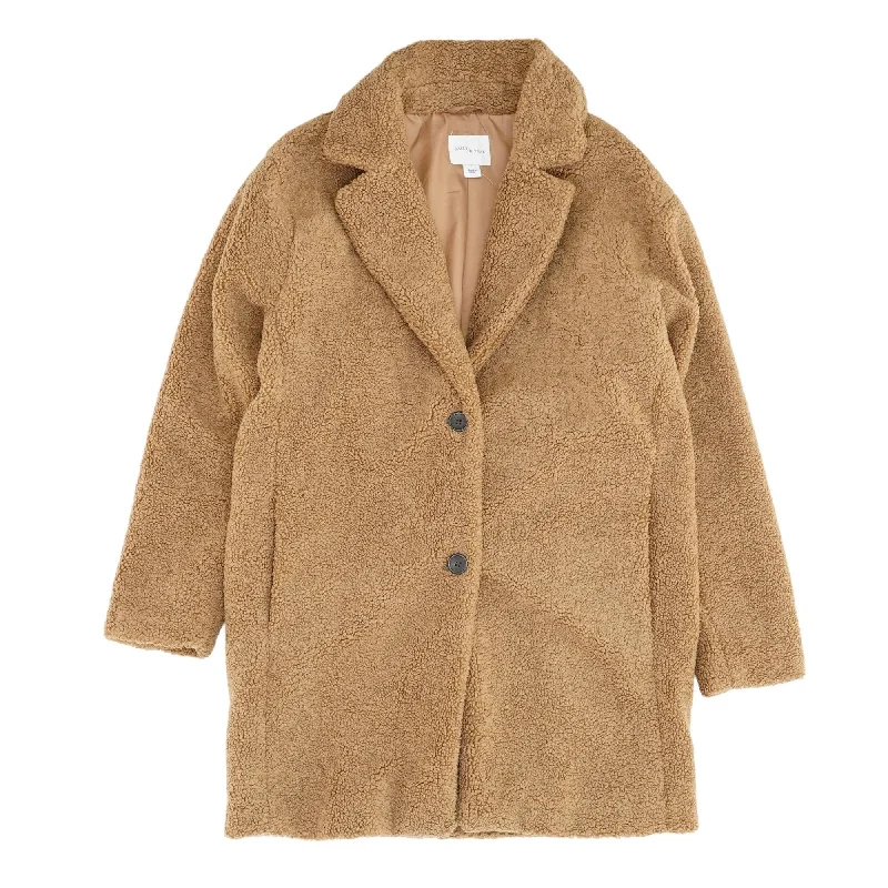Brown Solid Topcoat Coat
